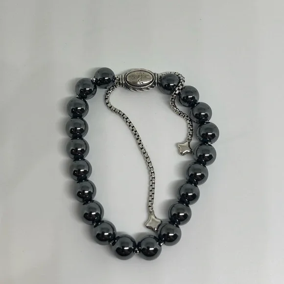 David Yurman Hematite Spiritual Beads Bracelet